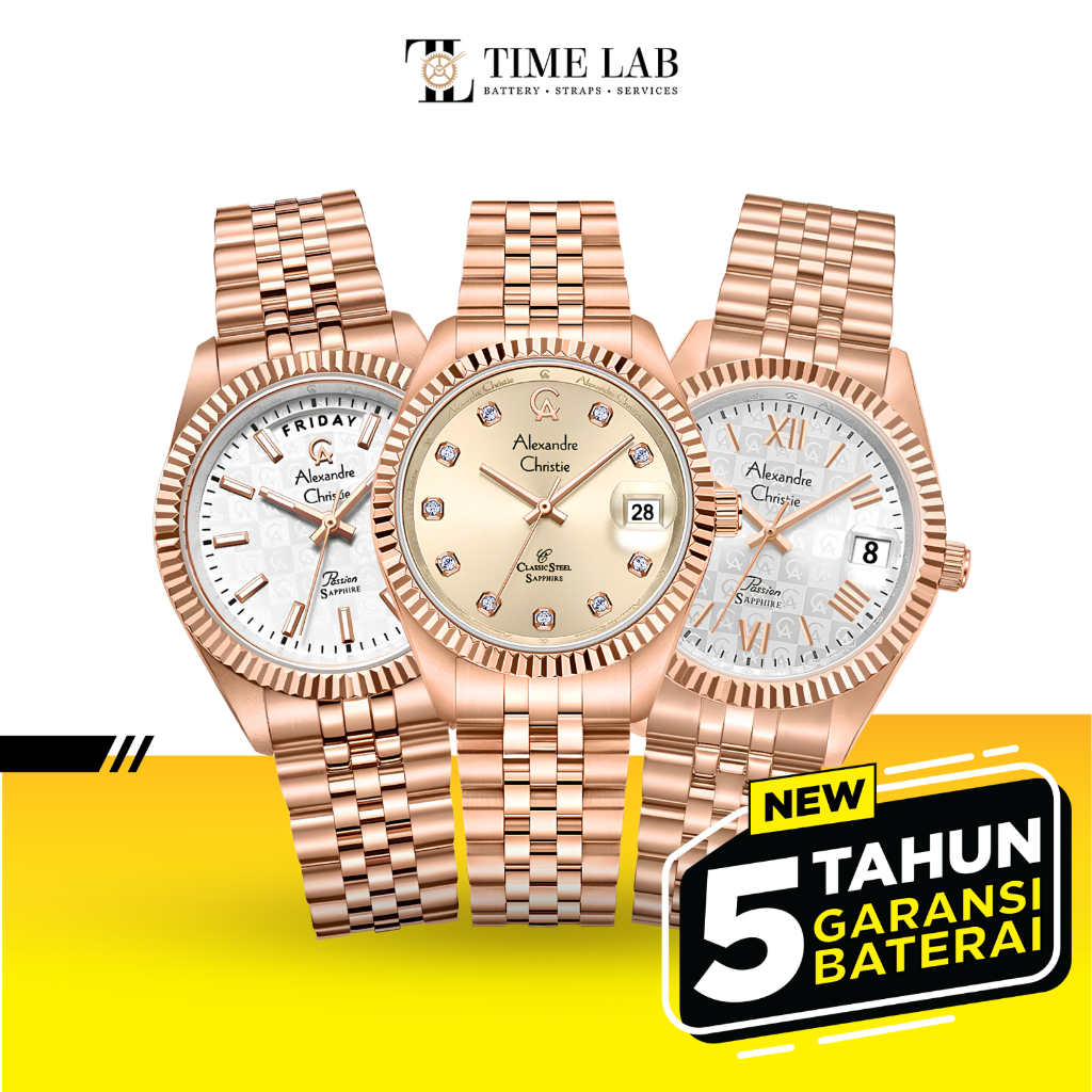 JAM TANGAN PRIA ALEXANDRE CHRISTIE AC5013 / AC 5013 COUPLE STAINLESS STEEL ORIGINAL GARANSI RESMI TI