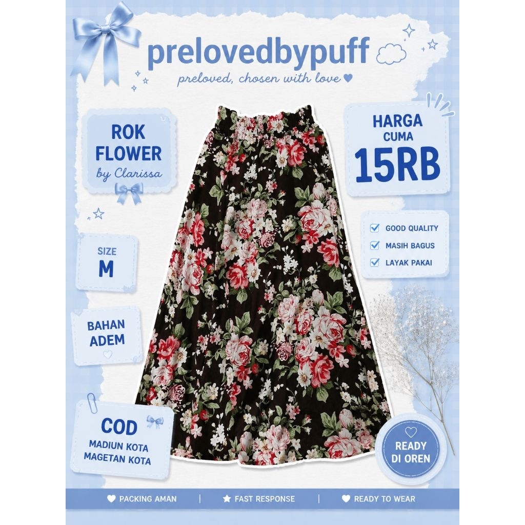 Preloved Rok Flower / Span / Lilit / Olahraga
