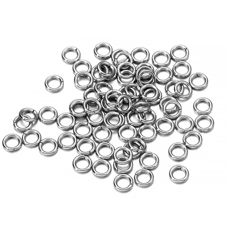 St.kunkka 50-200Pcs Stainless Steel Ring Konektor 3-10mm Jump Ring Open Circle Kalung Gelang DIY
