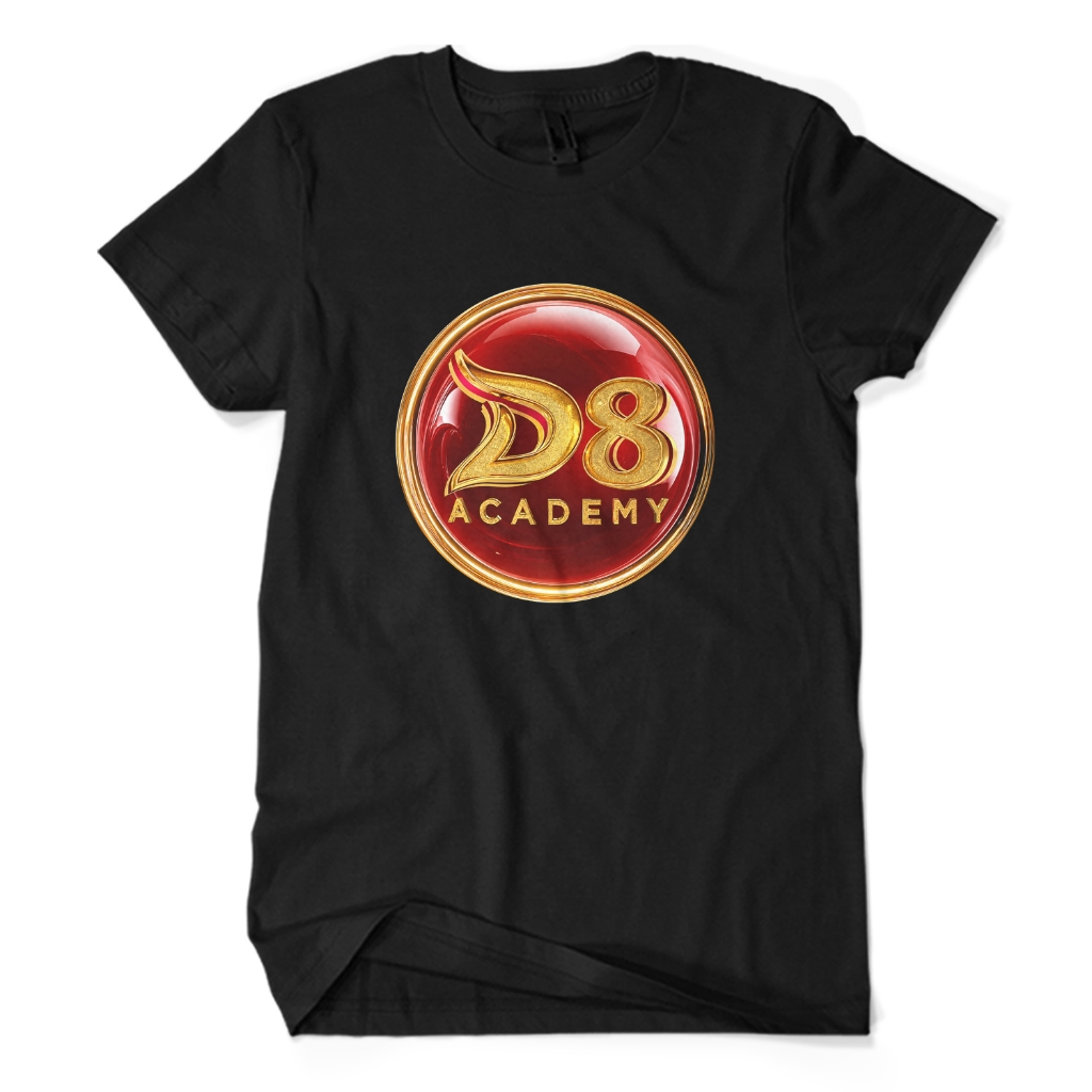 Baju Kaos Logo DANGDUT ACADEMY 8 Acara Musik D'Academy Unisex Katun Combed