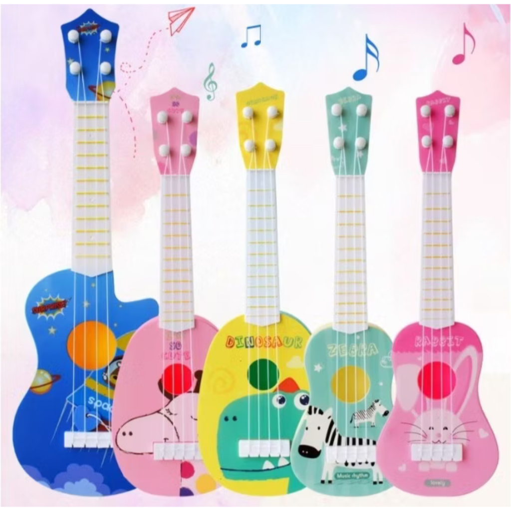 Mainan Anak Ukulele Gitar / Mainan Gitar Kecil Warna Warni Ukulele Mainan Anak Edukasi Musik Murah