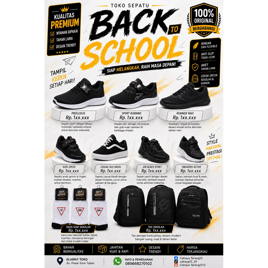Sepatu Sekolah Anak Prolexus New Era