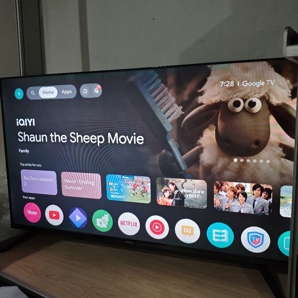 Jual Smart TV Coocaa 40 Inch 40Q66 QLED Android TV - Mulus & Lengkap Kardus