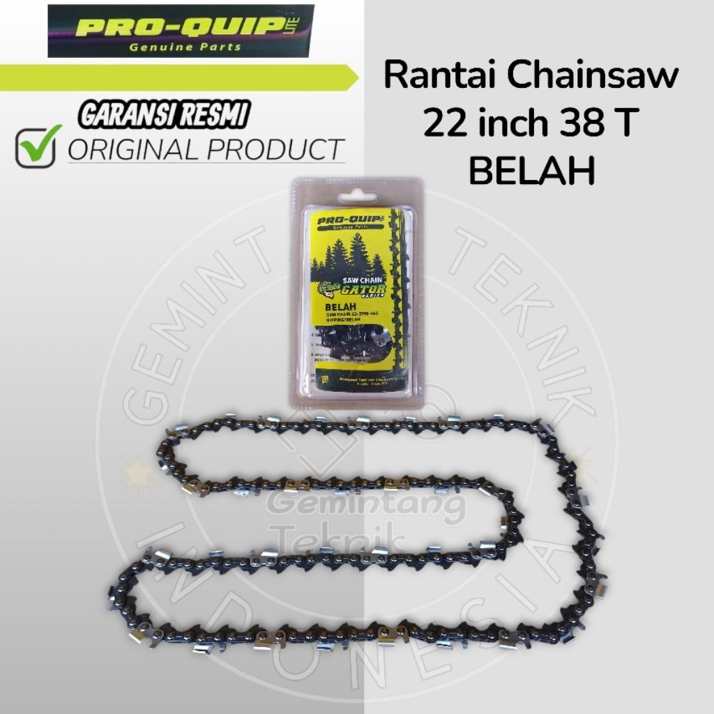 Rantai Senso 22 inch 38 Mata Belah Merk PRO-QUIP ORIGINAL / Rantai Chainsaw 22 inch 38 T Belah