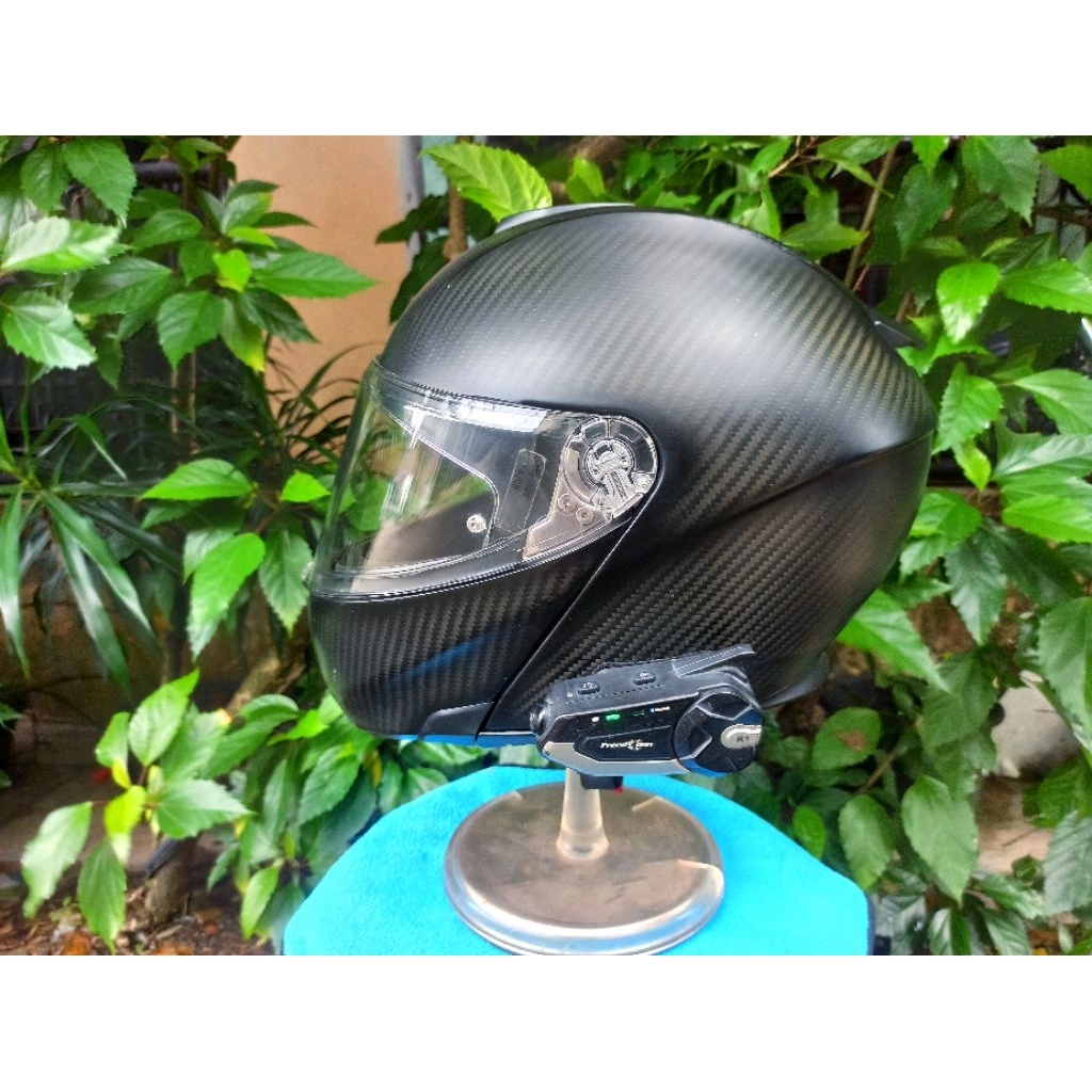 Helm Full Halfface Modular AGV Sport Modular Carbon Matte Original