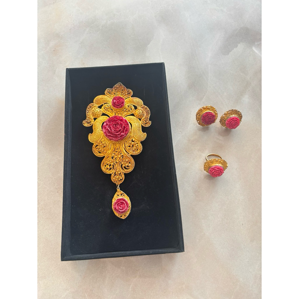 Set Aksesoris Bros Anting Cincin
