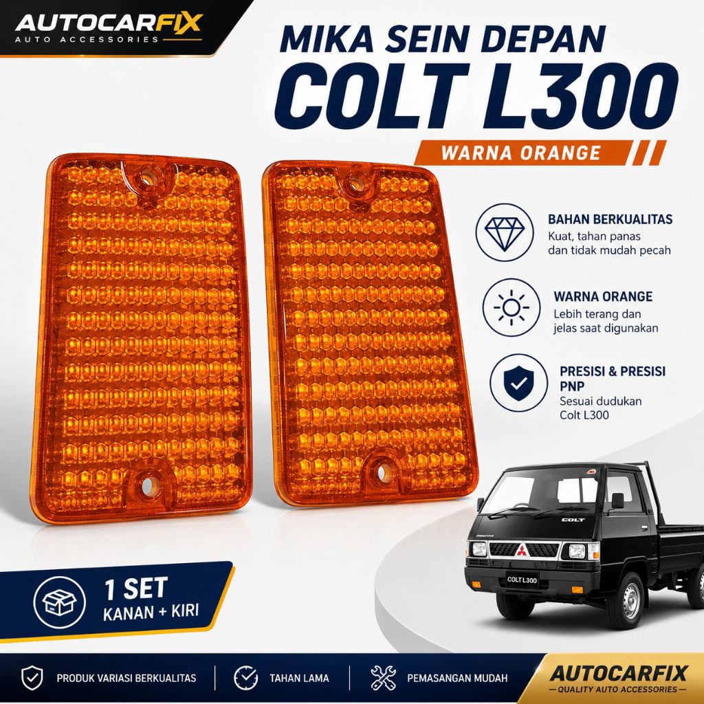 Mika Sein Depan Colt L300 Orange 1 Set Kanan Kiri | Mika Lampu Sein Depan Mitsubishi L300 Variasi Be