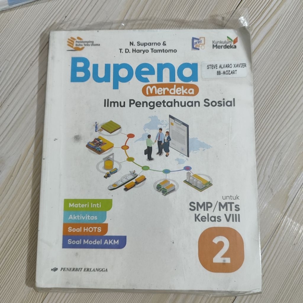 BUKU BEKAS BUPENA IPS KELAS SMP 2 / KELAS 8
