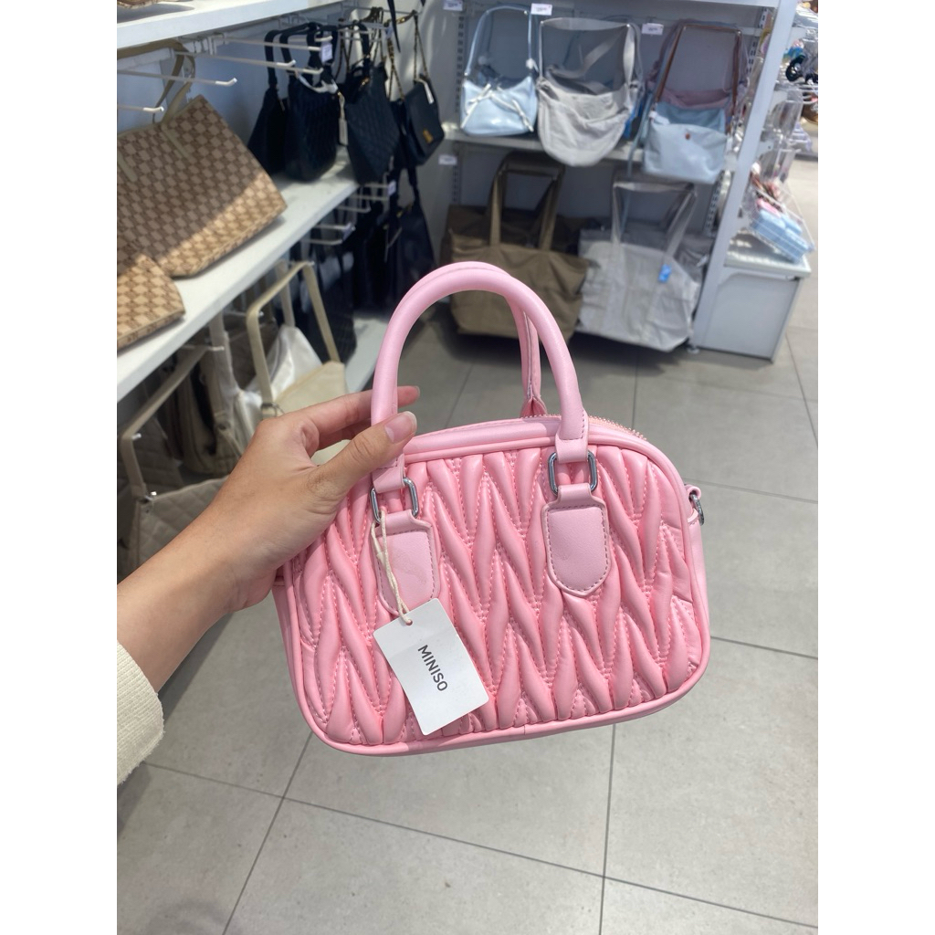 Miniso - Crossbody Handheld Bag 21x7x16cm (Light Pink)