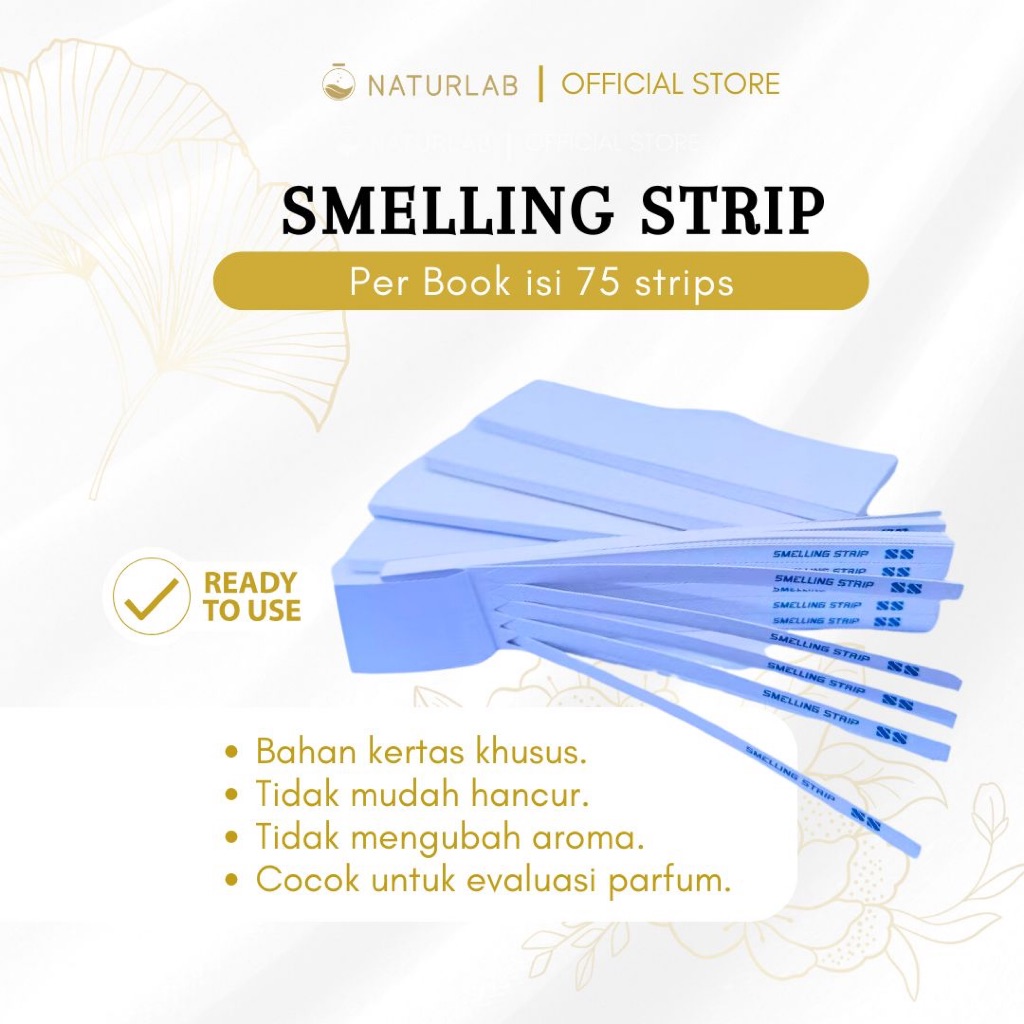 NATURLAB Smelling Strip Book | 75 lembar | Praktis untuk Smelling Aroma | Perfume Maker