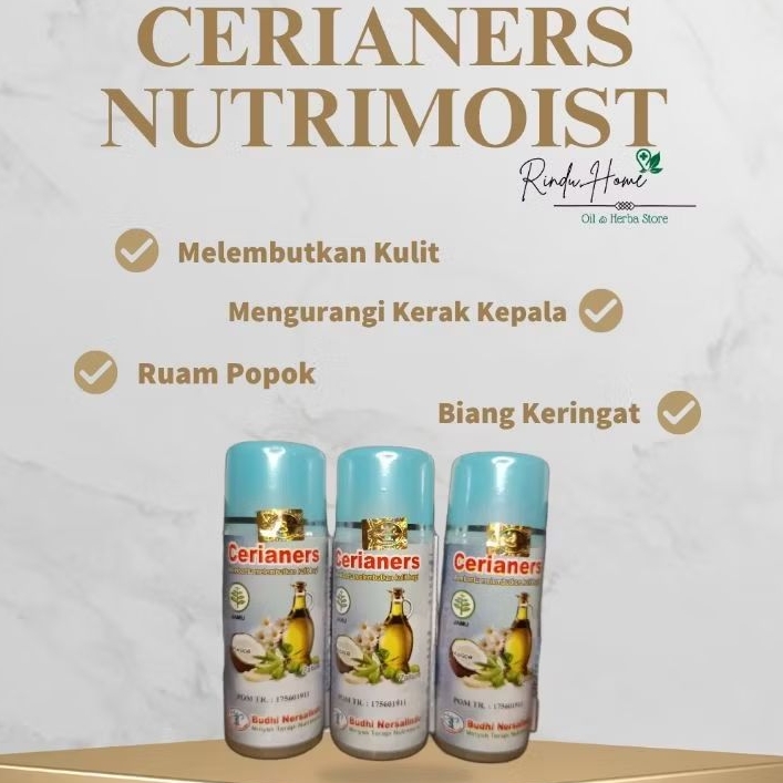 MINYAK TERAPI CERIANERS NUTRIMOIST ASLI BUDHI NERSALINDO | CERIANERS NUTRIMOIST | OIL NUTRIMOIST