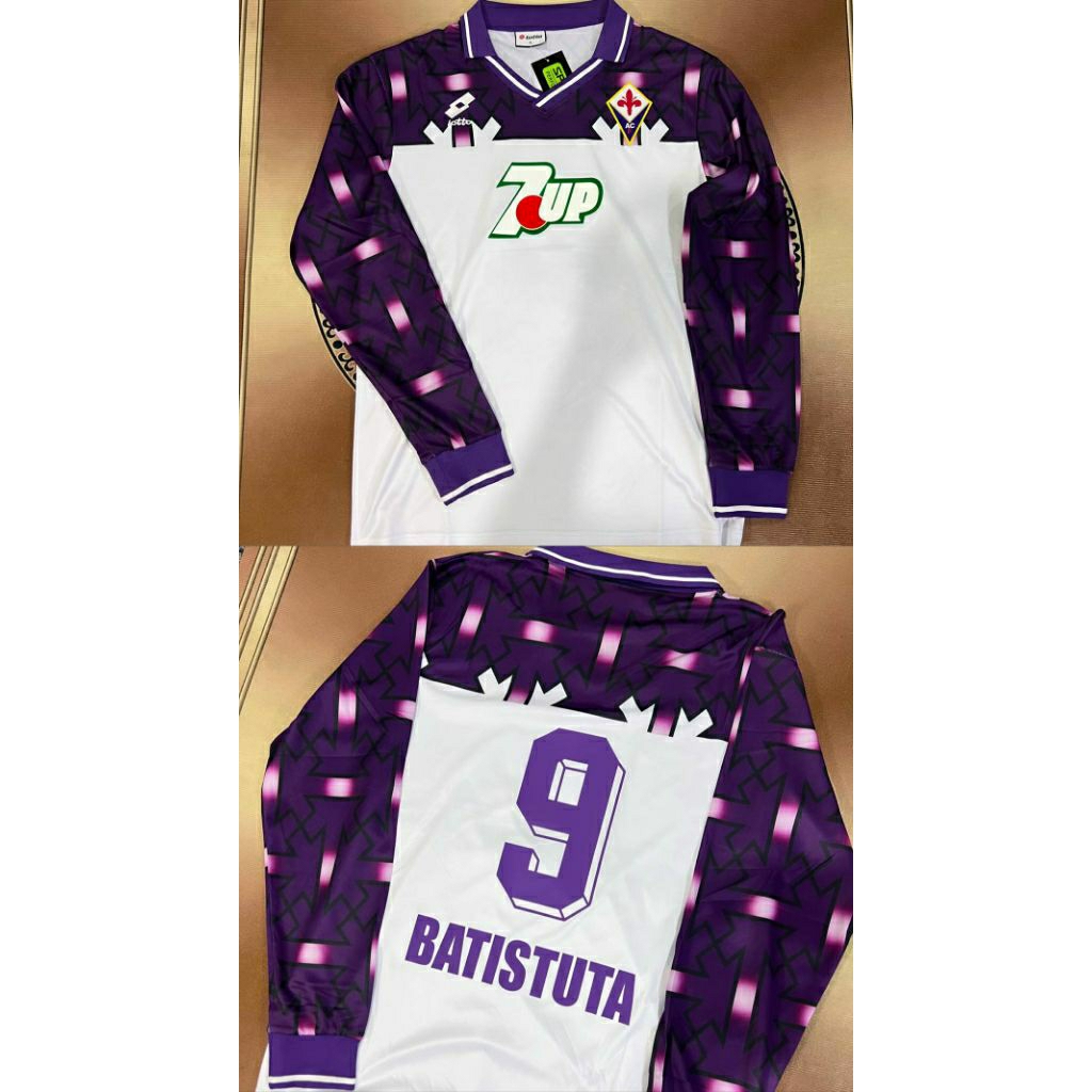 LONGSLEVEE JERSEY FIORENTINA HOME 1992 NNS BATISTUTA