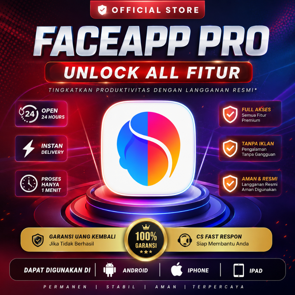 FaceApp Pro Asli (Premium) untuk iOS Only - Langsung Aktif