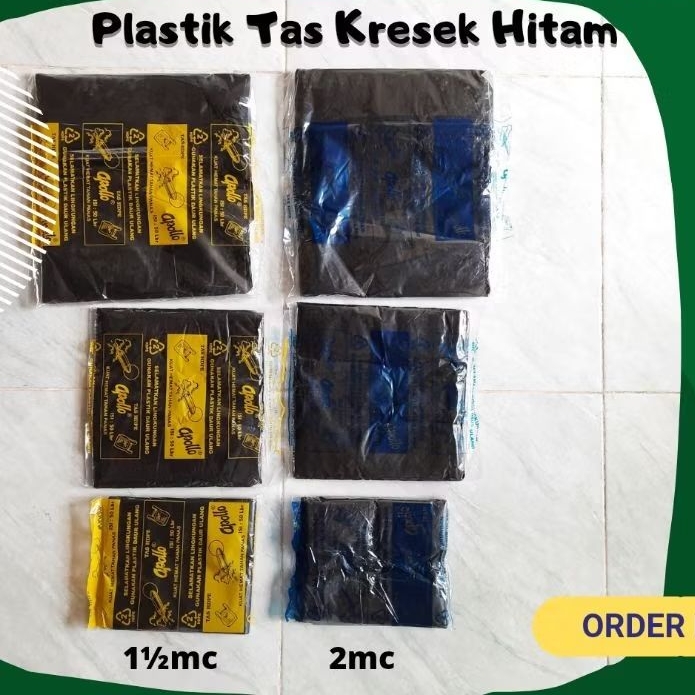 Berkah_Plstc plastik tas kresek hitam kuat apollo hajatan catering prasmanan 1 ikat (10 pack)