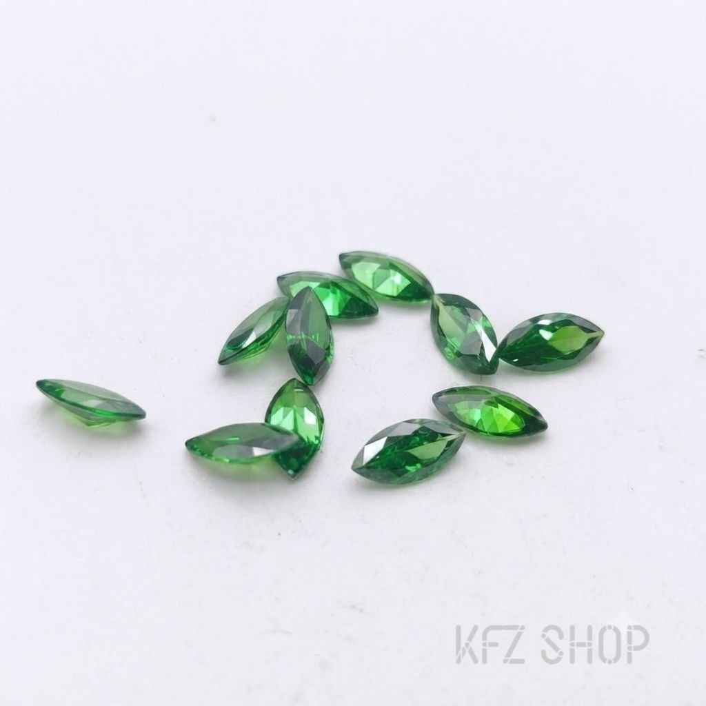 Permata Cubic Zirconia Markis Green Cubic Zirconia AAA Original