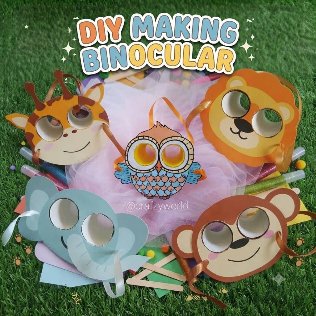 Kids Activity DIY / aktifitas anak  / teropong binatang