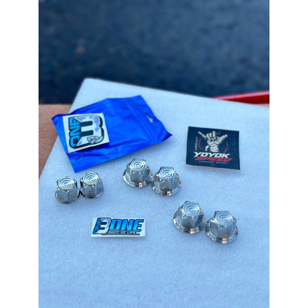 Mur shock atas belakang gl100 Stainless M10 probolt One b Mur as roda stenlis probolt one b mur as r