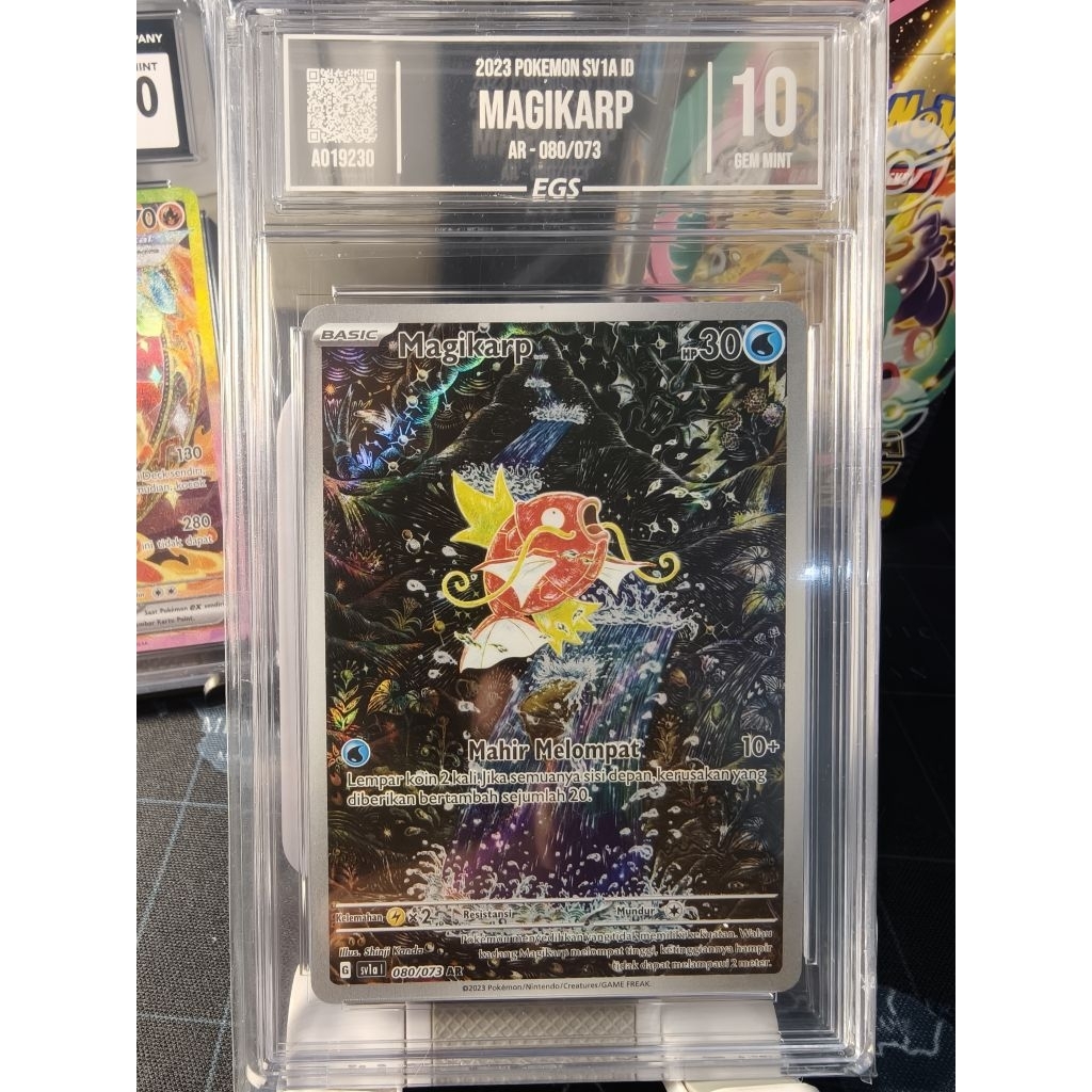 SLAB POKEMON MAGIKARP SUPER LANGKA ZMG 10 FREE 4 PCS EXTENDED ART