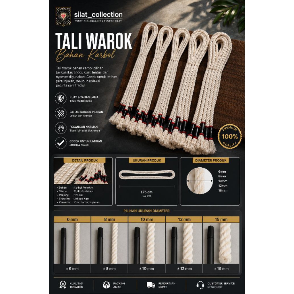 TALI WAROK KARBOL/TALI CELANA SILAT/TALI REOG PONOROGO
