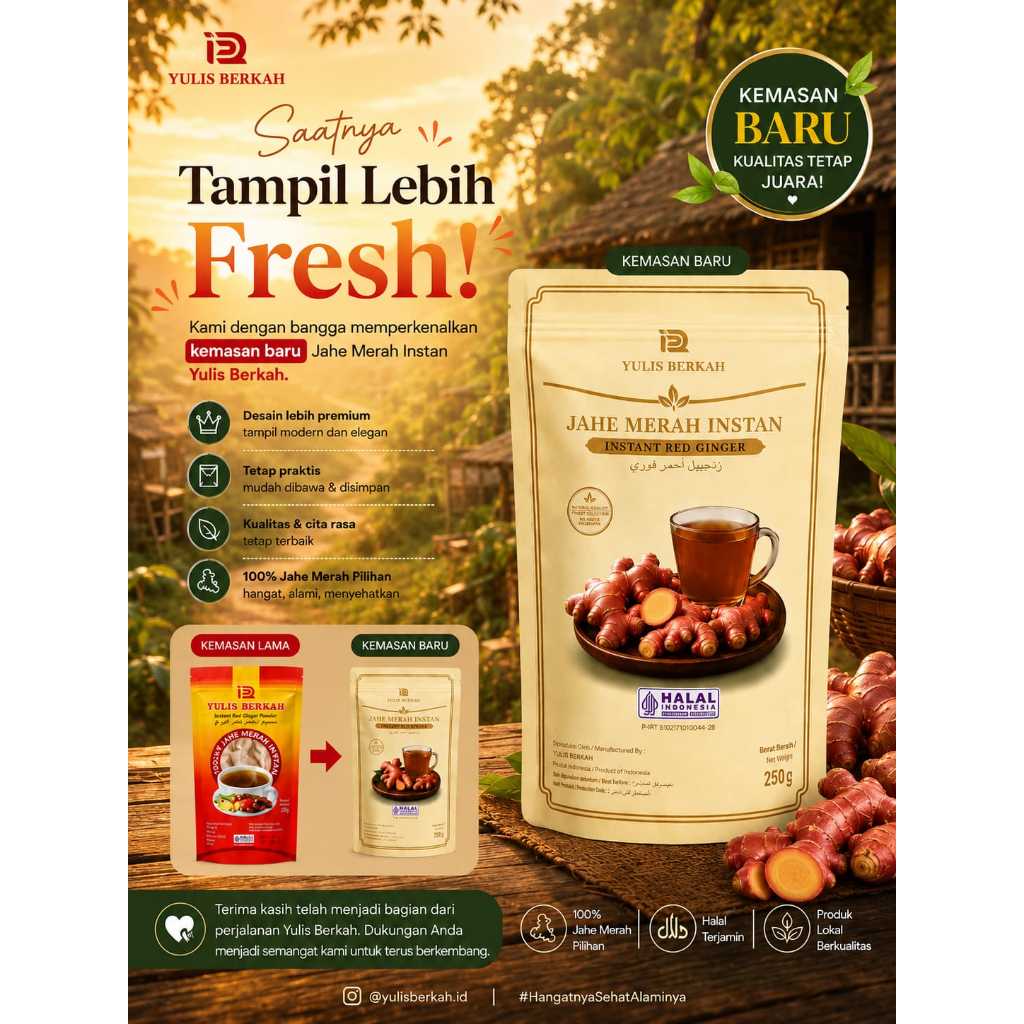 yulis berkah jahe merah instan 250gr
