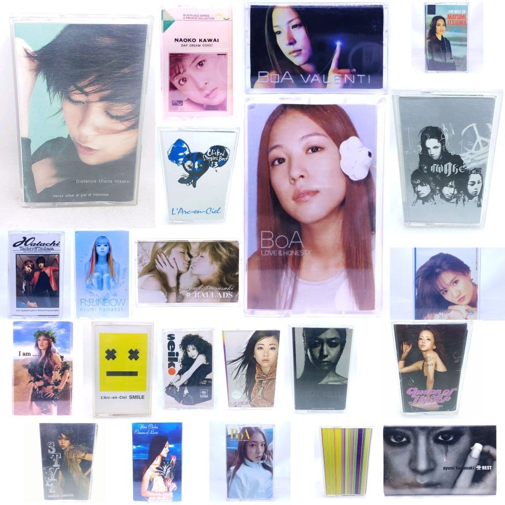 Kaset pita penyanyi & band jepang - Utada hikaru - Namie amuro - BOA - mayumi tackey & tsubasa japan