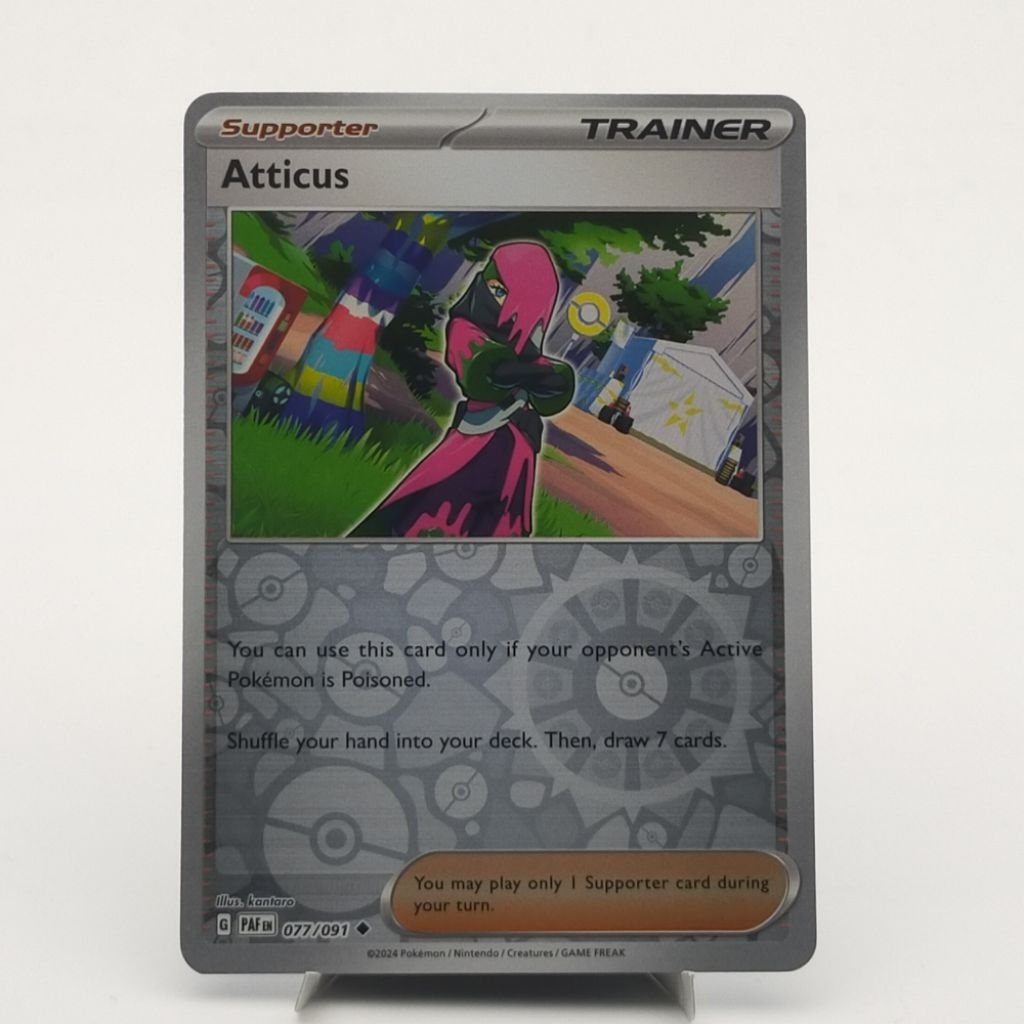 Kartu TCG Pokemon EN Original Atticus Reverse Holo PAF 077/091