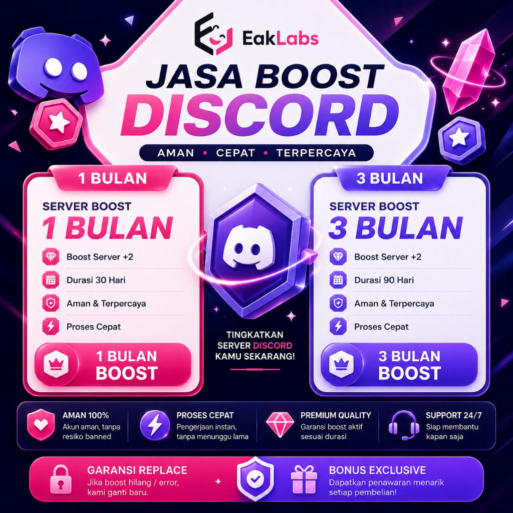 JASA BOOST SERVER DISCORD SAMPAI LEVEL 3 14X BOOST FULL GARANSI