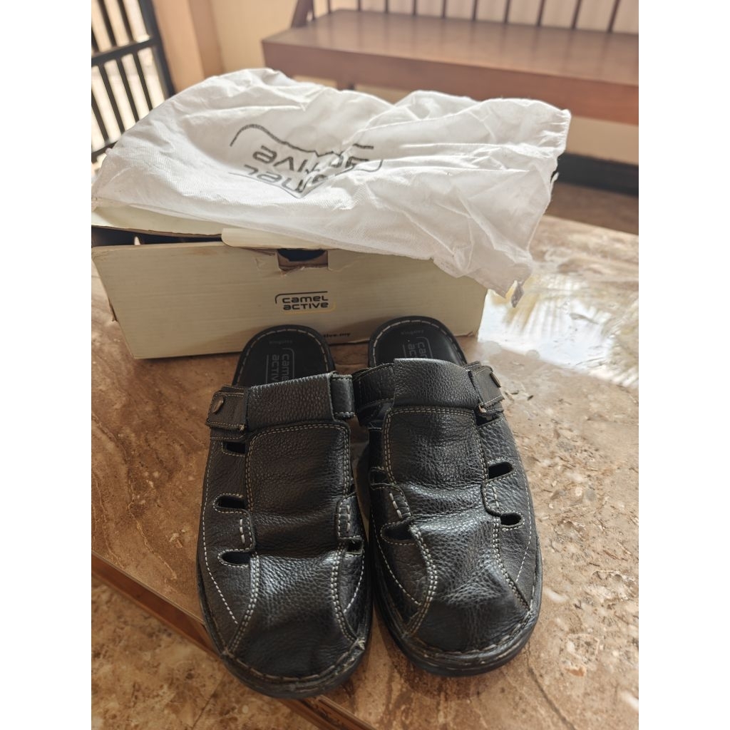 Camel Active Original Sandal Kulit Pria | Lengkap Box & Dust Bag
