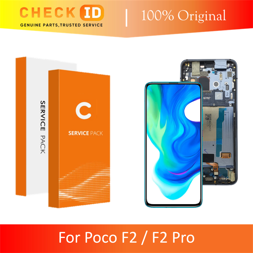[ CHECK.ID ] AMOLED LCD + FRAME POCO F2 PRO POCOPHONE F2 ORIGINAL