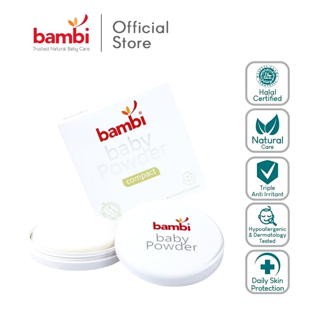 Bambi Baby Powder Compact/Bambi Bedak Bayi