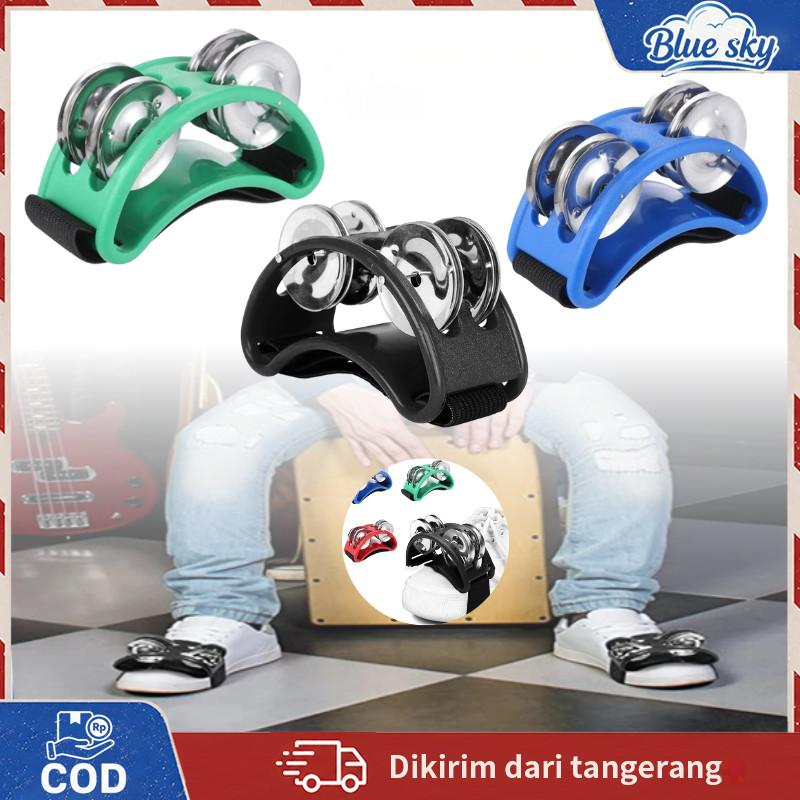 Foot Tambourine Kajon Tamborine Cajon Perkusi Bel Kaki Perkusi