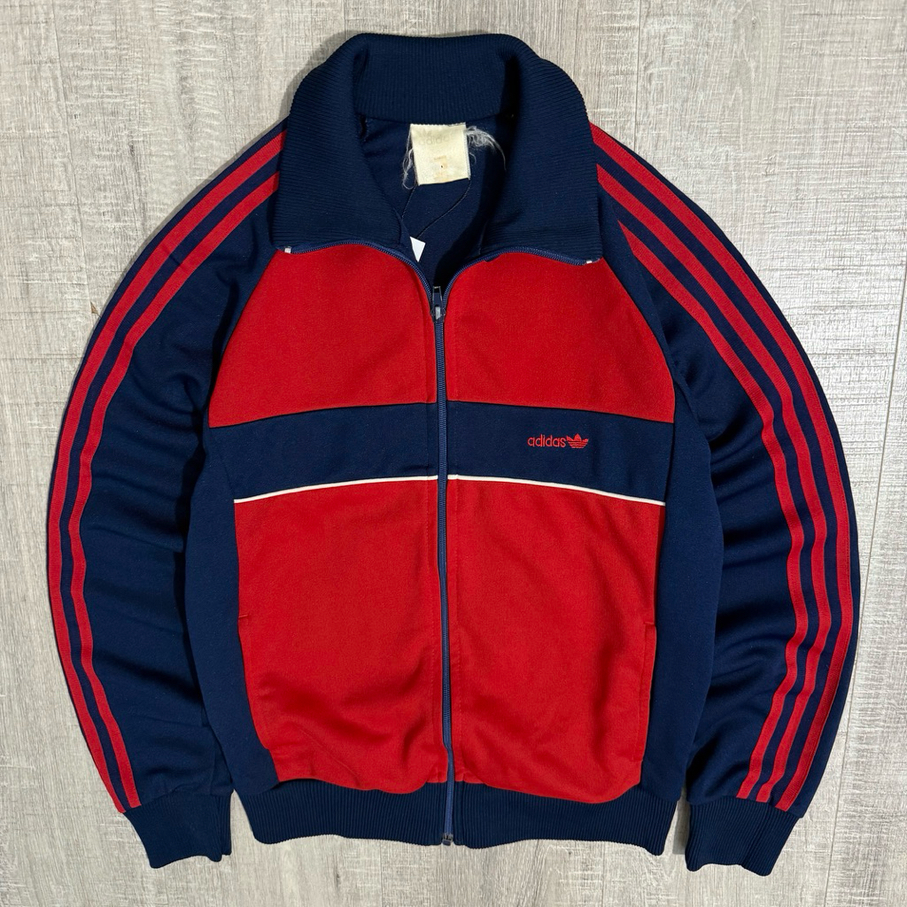 Vintage 80s 90s adidas spellout tracktop jacket