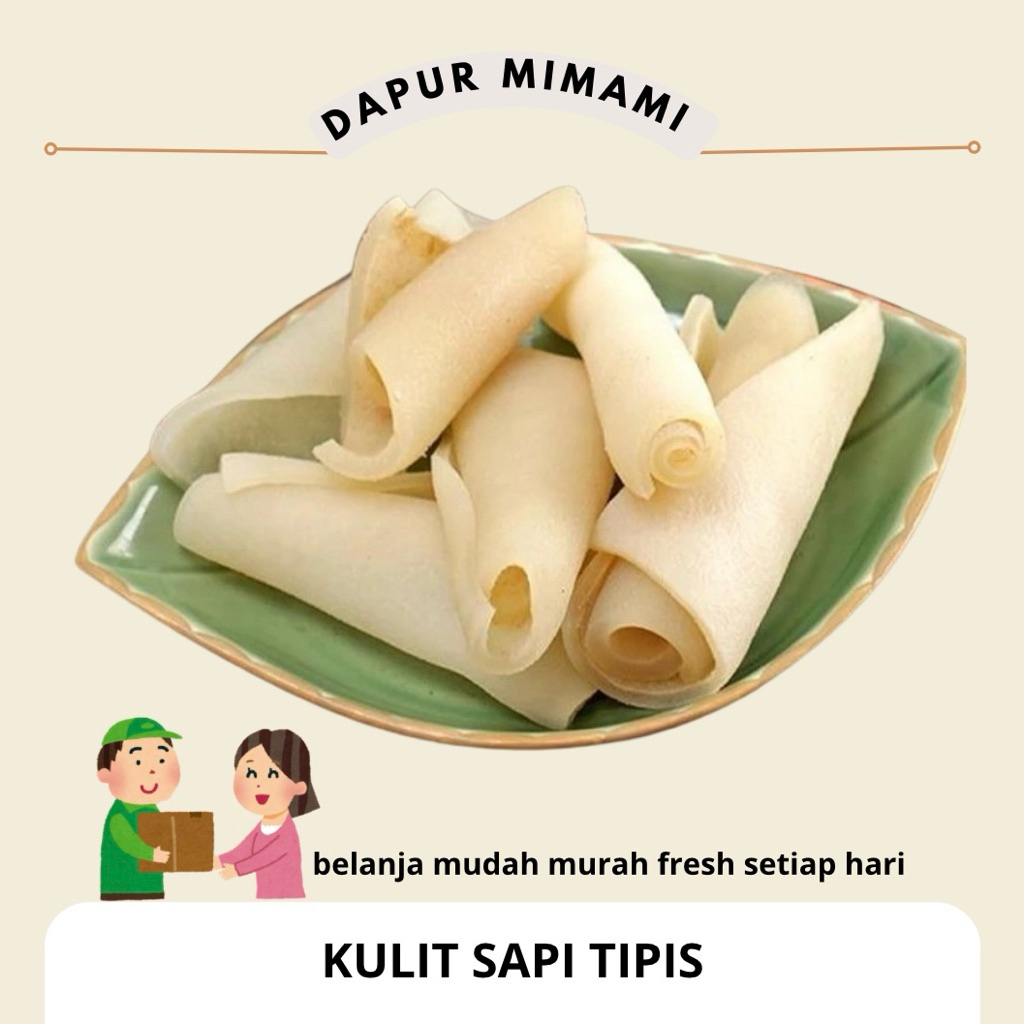 Kulit Kikil Sapi Tipis Segar / Cecek Sapi Lembaran Fresh Mentah Bersih Bulu / Bahan Krecek Gudeg Tum