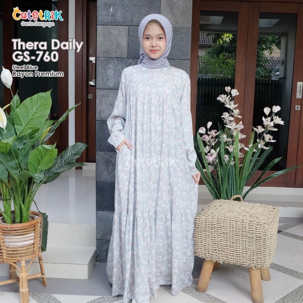 CUTETRIK Gamis Anak dan Remaja Gamis Thera Daily