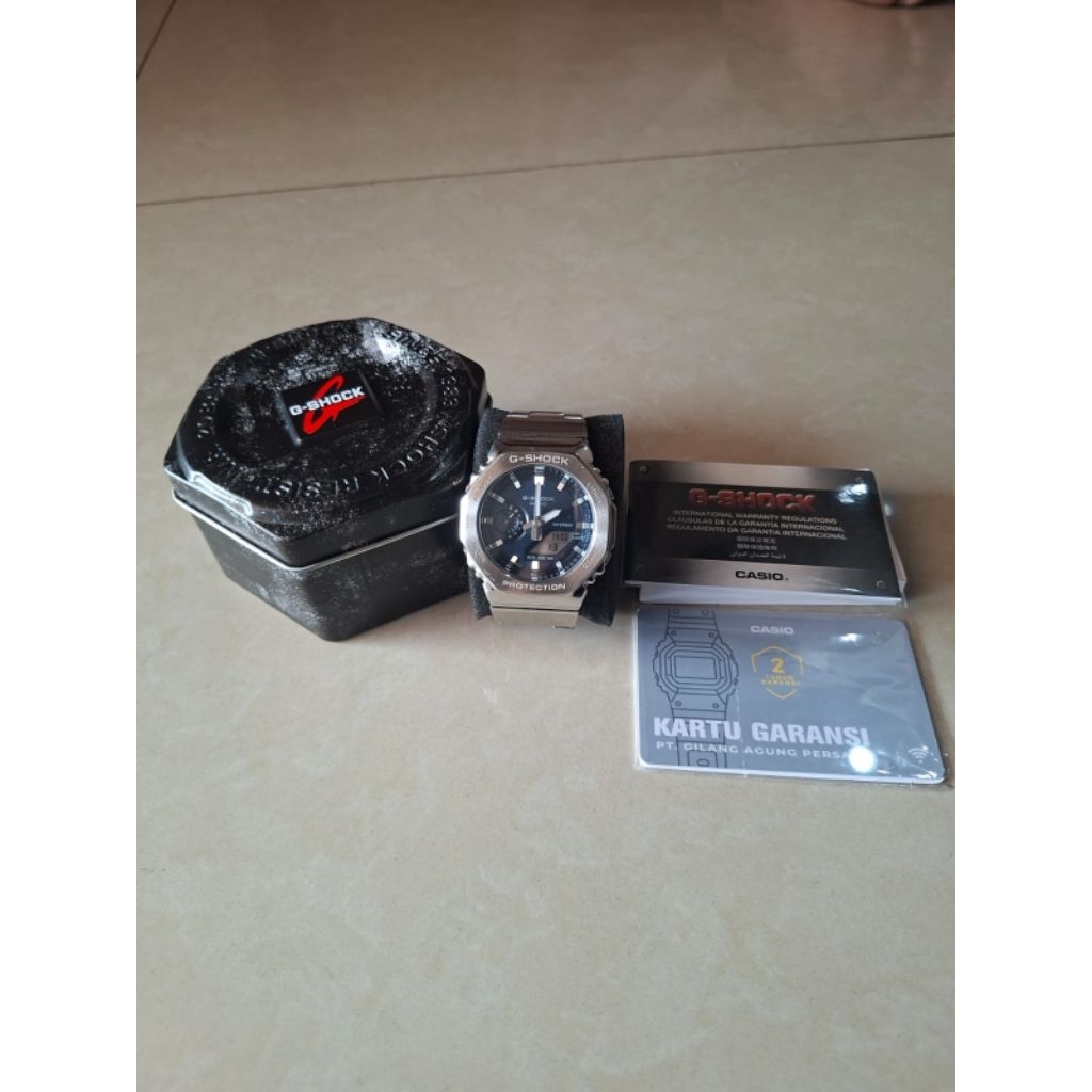 ( PRELOVED )CASIO G-SHOCK G-STEEL GM-2110D-2B – ORIGINAL FULLSET