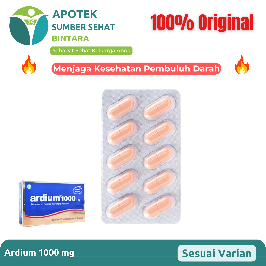 [STRIP] Ardium 1000 mg | Diosmin Hesperidin untuk Sirkulasi Darah