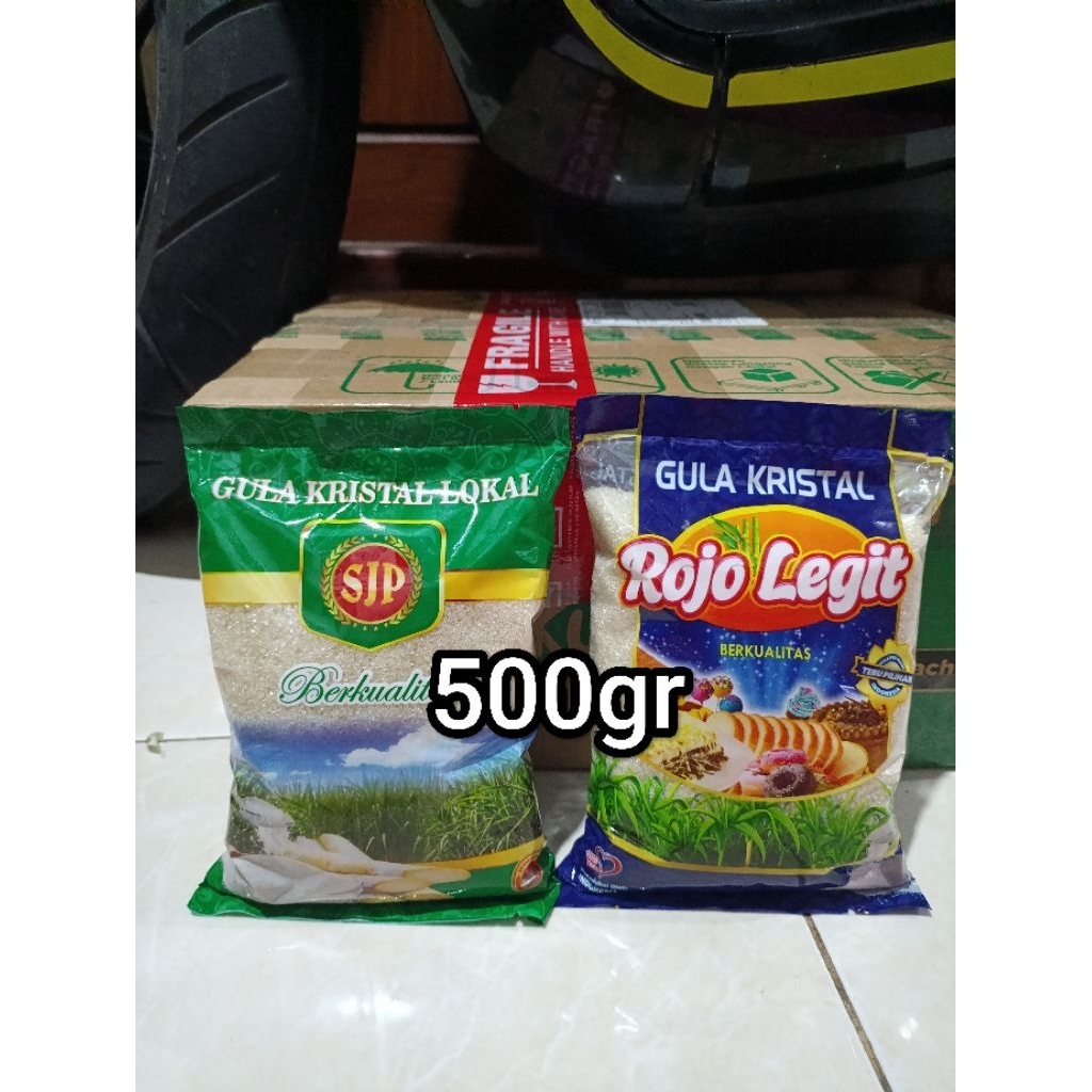 Gula pasir kristal Sjp/Simanis/Rojo legit 500gr/Gula kemasan lokal