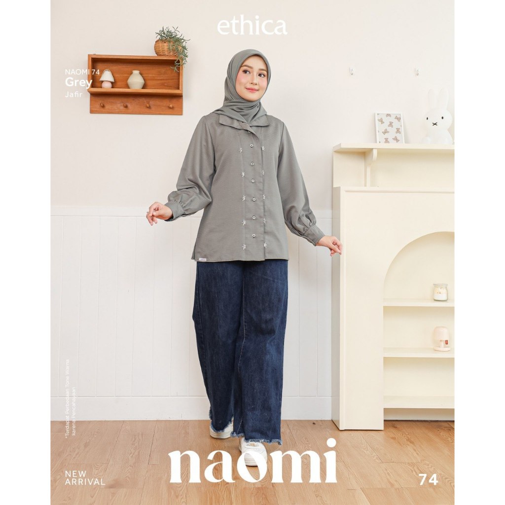 TUNIK TERBARU ETHICA NAOMI 74 GREY /MAROON /MUSLIMAH/PREMIUM