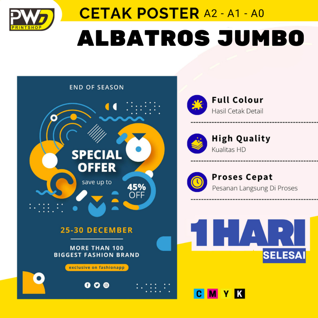 Cetak / Print Bahan Albatros murah / Print Albatros A0, A1, A2 / Cetak Poster Media Promosi /