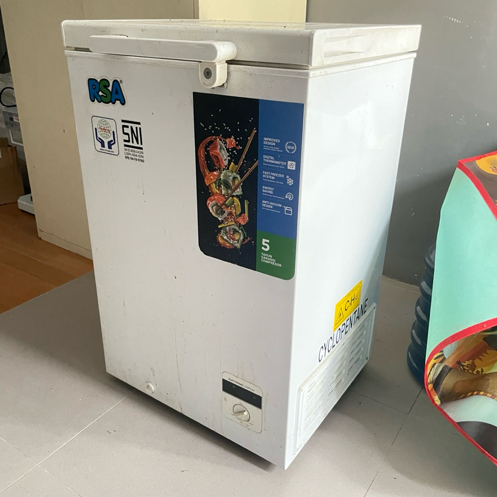 Chest Freezer RSA CF-110 Kulkas Usaha Cafe Makanan Frozen Coffeeshop