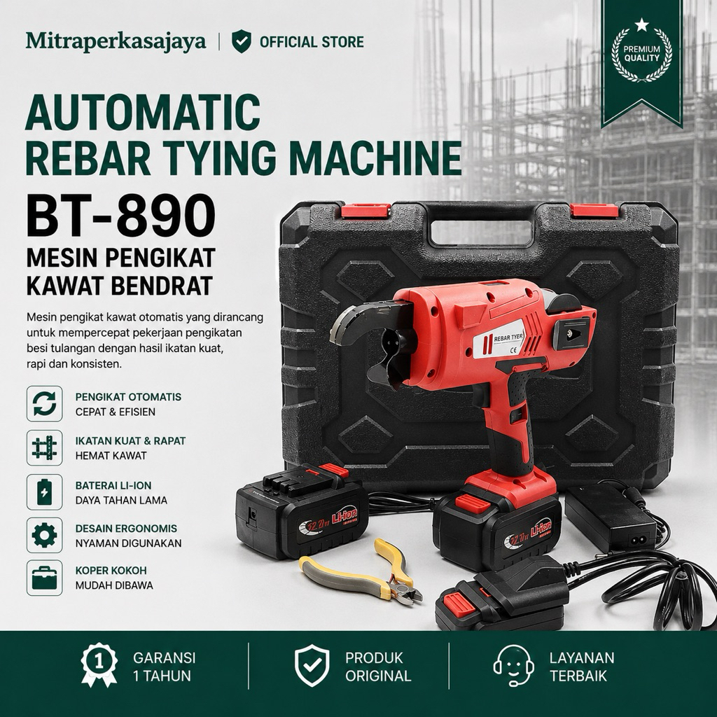 AUTOMATIC REBAR TYING MACHINE BT-890 /MESIN BENDRAT