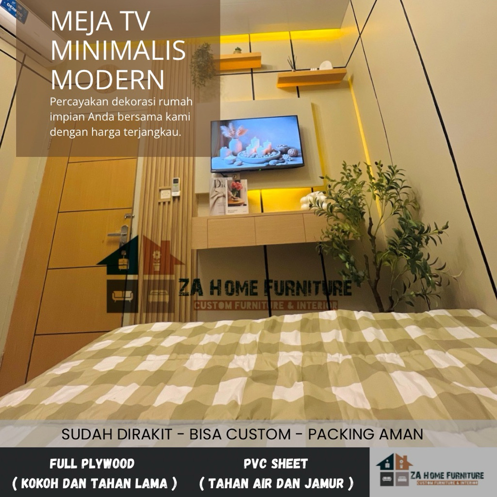MEJA KABINET TV MODEL MINIMALIS MODERN/ KABINET TV GANTUNG/ MEJA TV