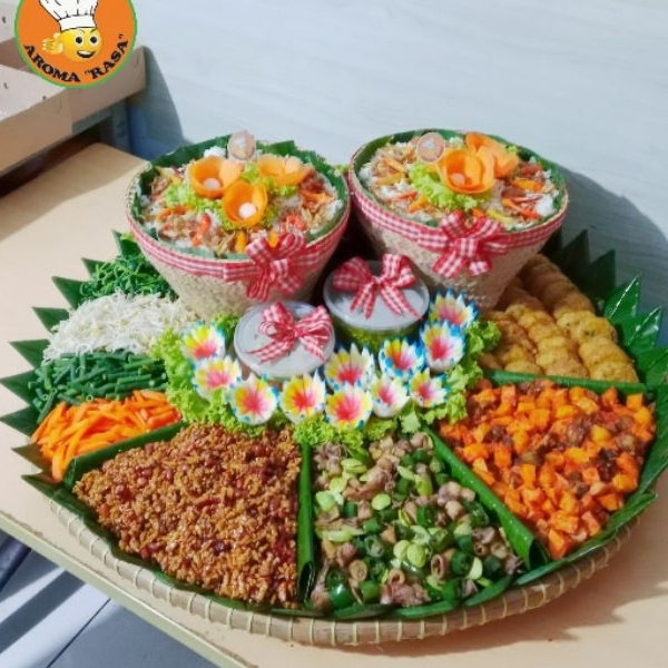 Tumpeng Bakul /Tumpeng Nasi Liwet/Bakul liwet/Nasi bakul/Moista rasa