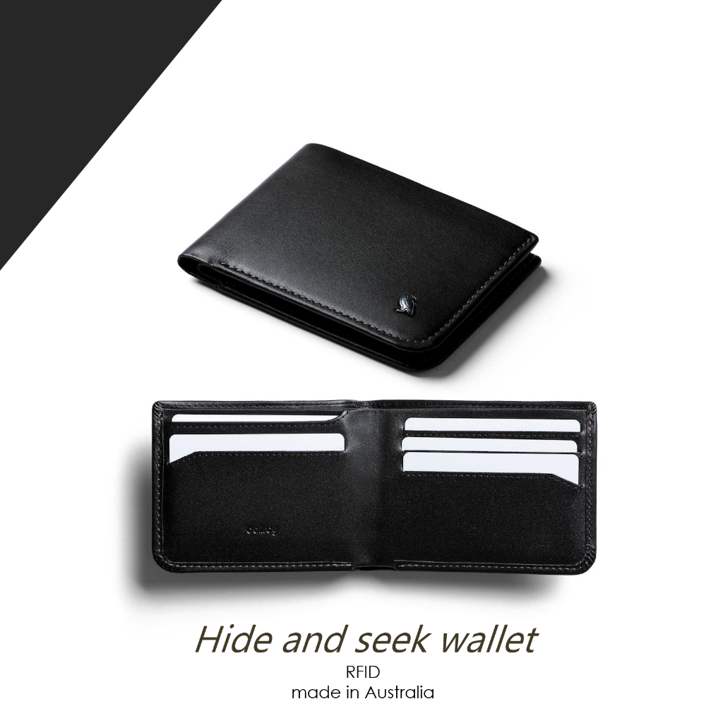 Dompet Bellroy Hide and Seek Wallet Black RFID Original