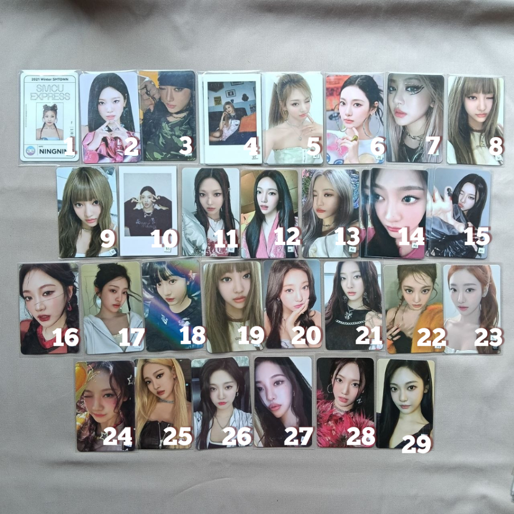 Photocard Official Ningning AESPA Drama Armageddon Whiplash My World SMCU Season Greeting QQ star mu
