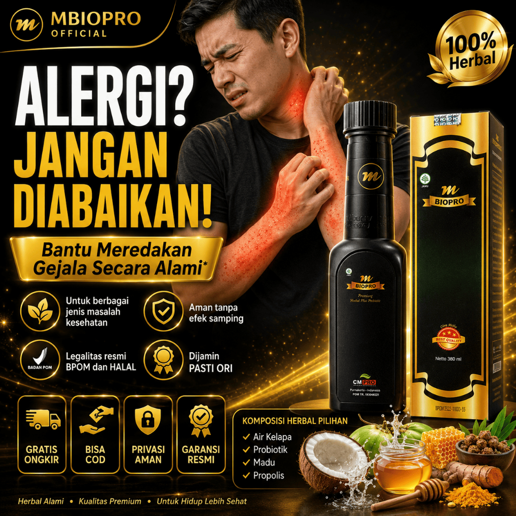 MBIOPRO Herbal Alergi Makanan / Debu / Cuaca Dingin / Semen / Gatal Kulit Alergi / Herbal Untuk Meng