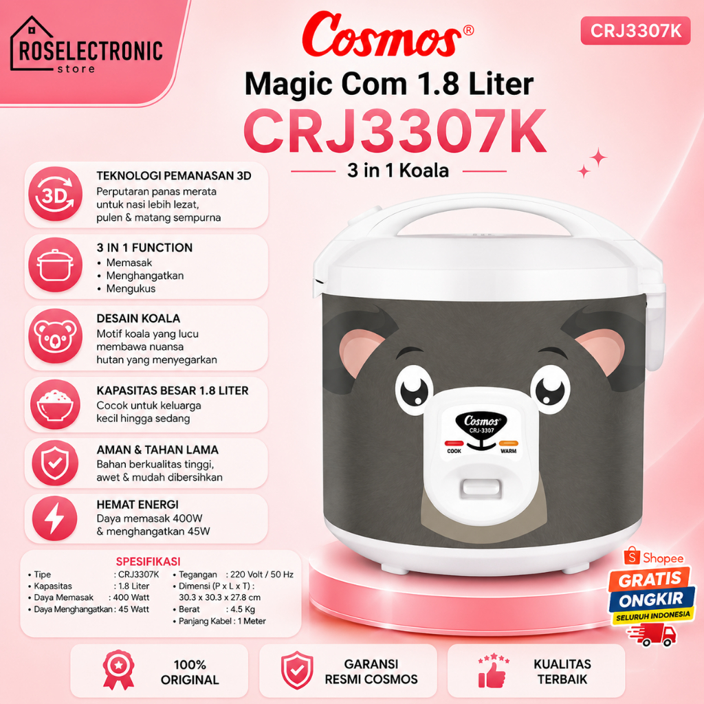 Cosmos CRJ-3307 K Rice Cooker