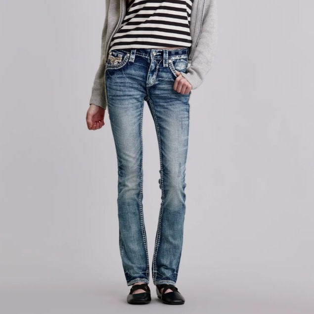 Original Rock Revival Edaline Straight Jeans