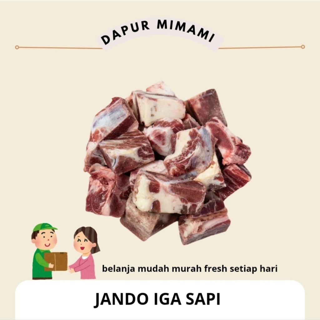 Iga Jando Sapi Segar / Tulang Iga Lemak Susu Fresh Mentah Asli / Bahan Sup Iga Bakar Sate Jando Kuah