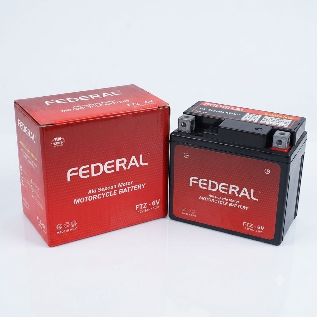 Federal Aki Motor FTZ6V - Aki Kering, Maintenance Free, Stabil
